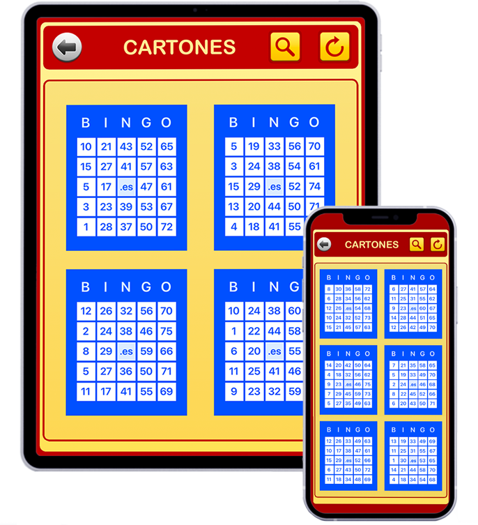 Cartones Bingo XL - J de juegos - Cartones con mejor visibilidad en bingo